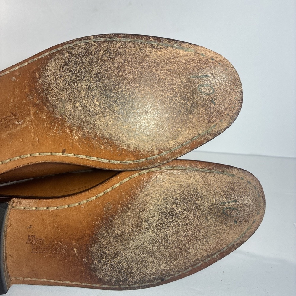 Allen Edmonds Woodstock Kiltie Slip On Loafer Brown Dress Shoes Size 8.5C USA - Picture 13 of 15